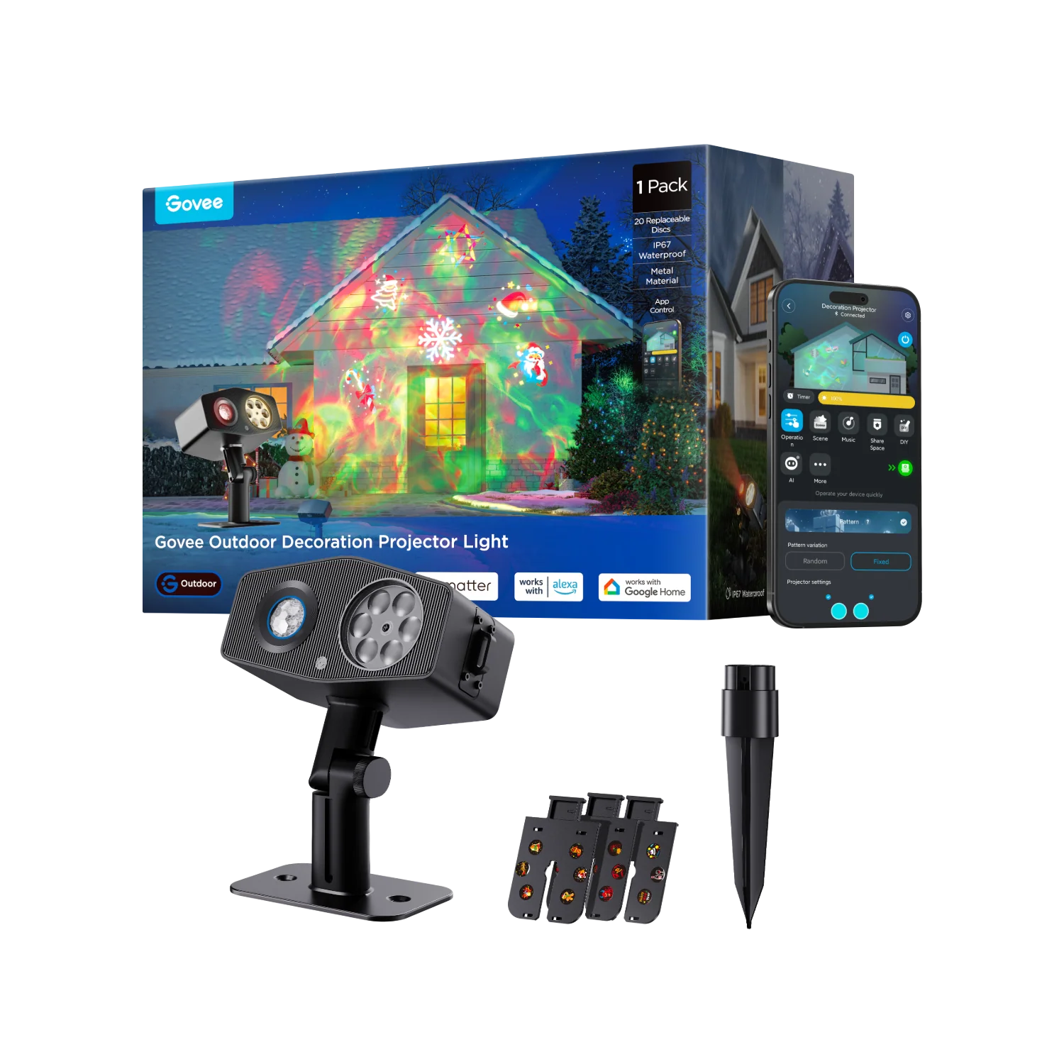 Refurbished Govee Outdoor Decoration Projector Light