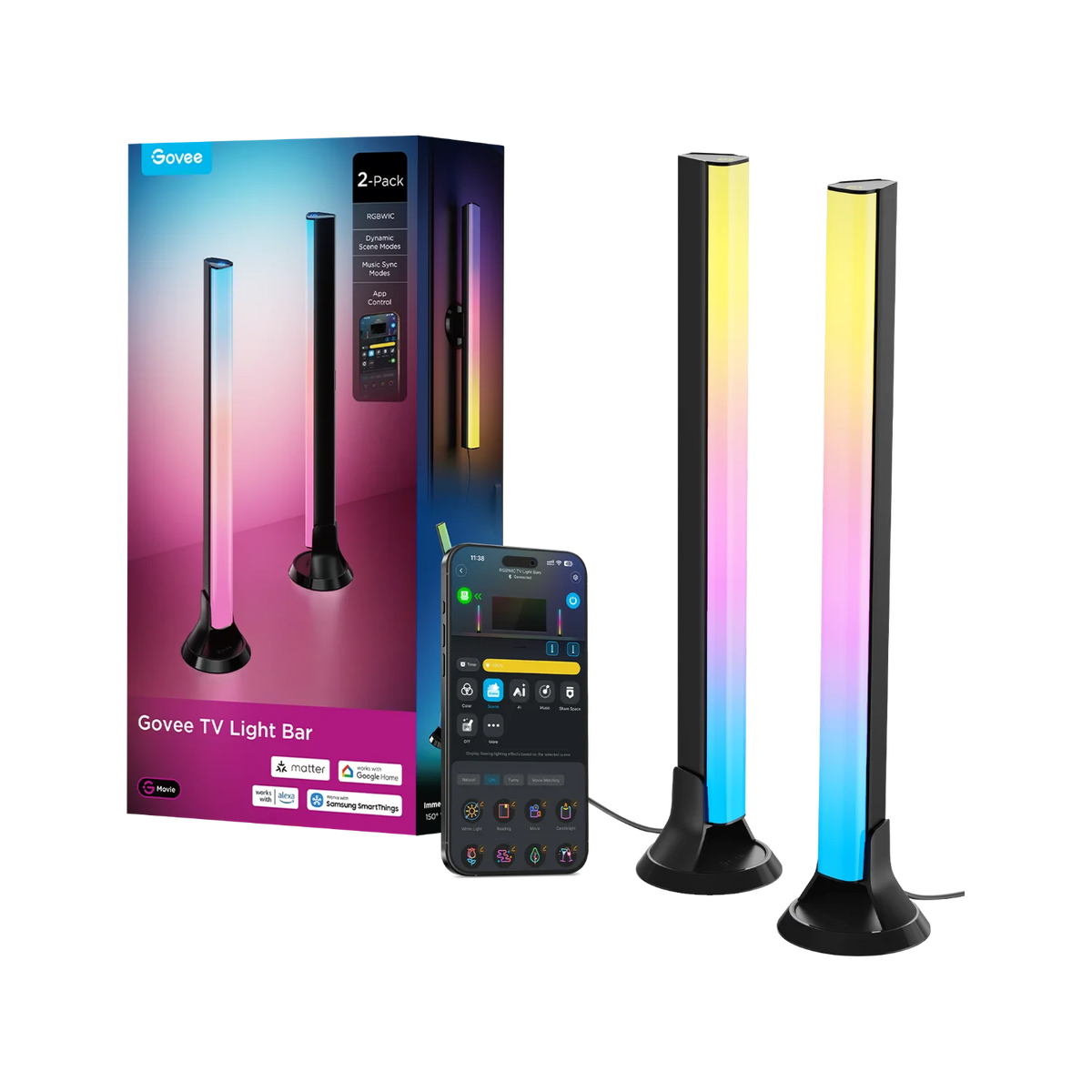 Govee RGBWIC TV Light Bars for 45-70 inch TVs