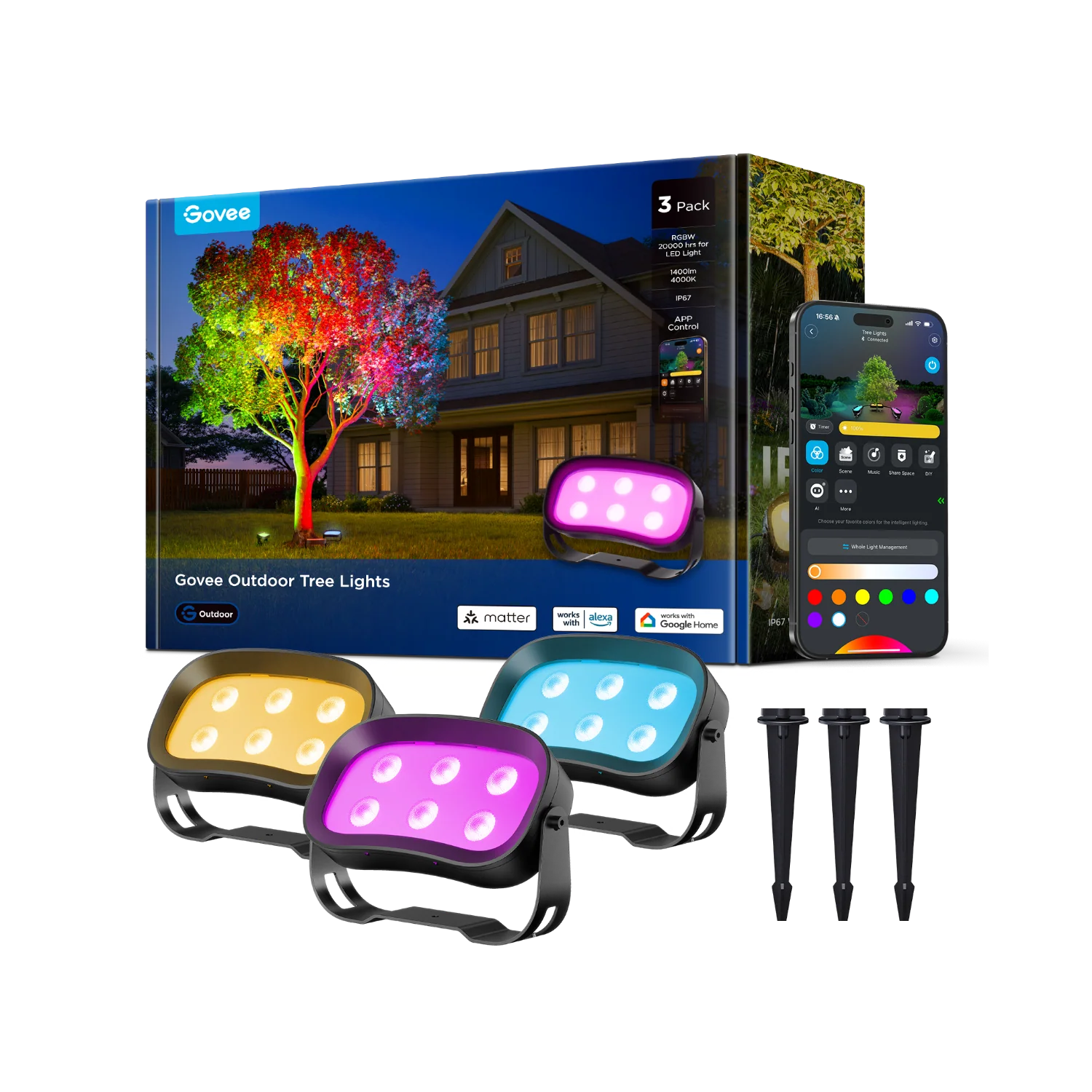 Refurbished Govee Outdoor Tree Lights