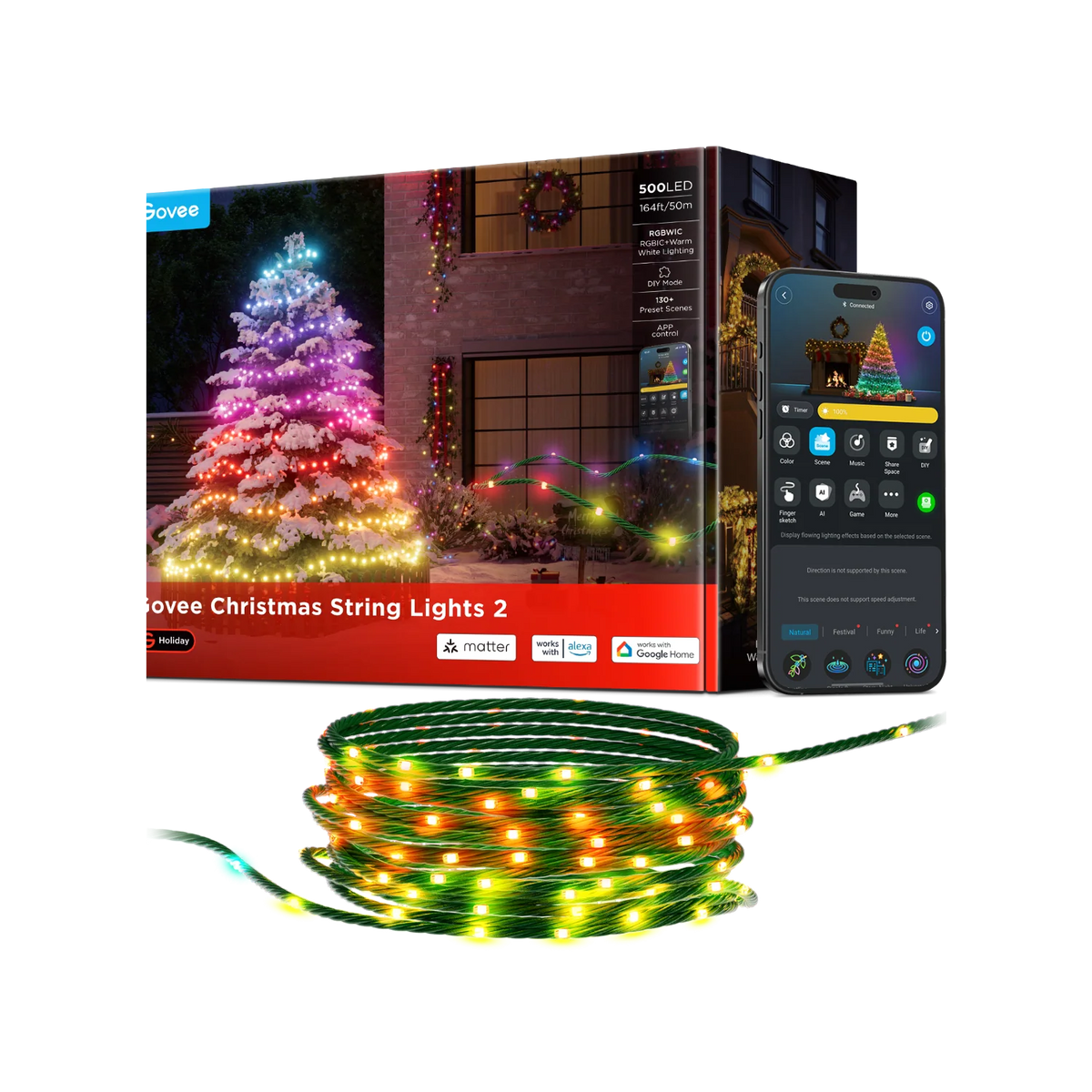 Refurbished Govee Christmas String Lights 2