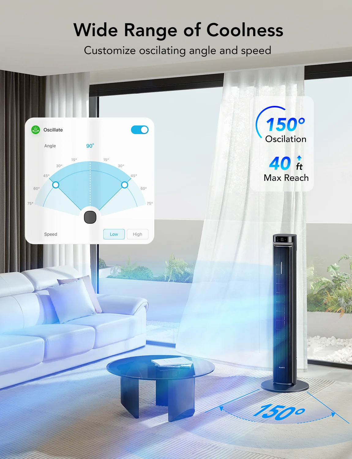 GoveeLife 42'' Smart Tower Fan 2 Max