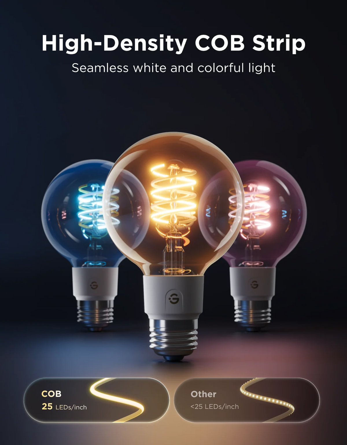 Govee G25 Smart Edison Light Bulb E26 500lm